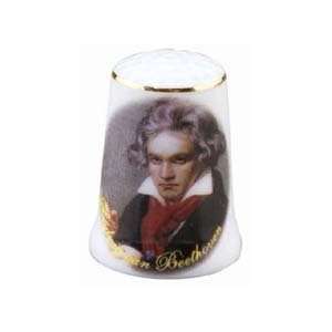  Beethoven Porcelain Thimble Arts, Crafts & Sewing