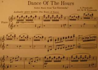 Vintage 1918 DANCE OF THE HOURS Sheet Music LA GIOCONDA  