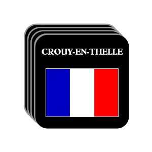  France   CROUY EN THELLE Set of 4 Mini Mousepad Coasters 