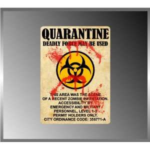   Outbreak Quarantine Notice Biohazard Vinyl Decal Bumper Sticker 5x8