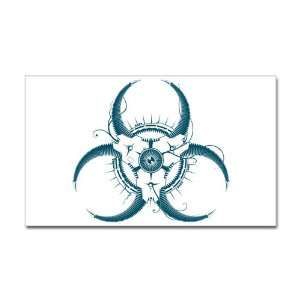 Sticker (Rectangle) Biohazard Symbol 