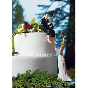   Bridal Hooked on Love Groom Cake Topper Style 9014: Kitchen & Dining
