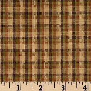   Plaid Shirting Rustin Woven Brown/Olive Plaid Fabric By The Yard Arts