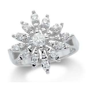  Eugene Biro 1/2 ct. tw. Diamond Snowflake Cluster Ring (SZ 
