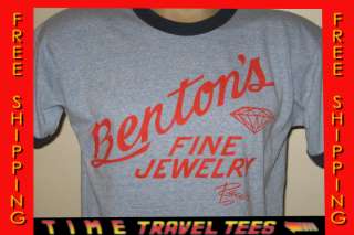 vintage 80s BENTONS FINE JEWELRY RINGER T Shirt MEDIUM screen stars 
