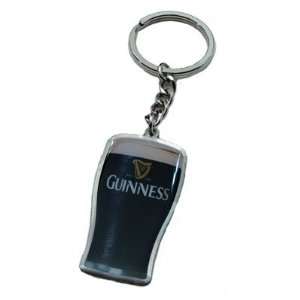  Guinness Extra Stout Beer Pint Glass Key Chain Ring FOB 