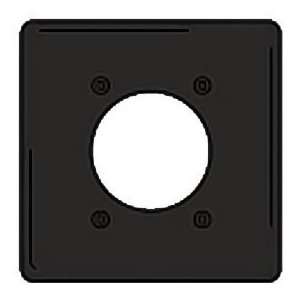   Single Receptacle Plate, 2 Gang 1 Device Gang, Mid Size, Black Nylon