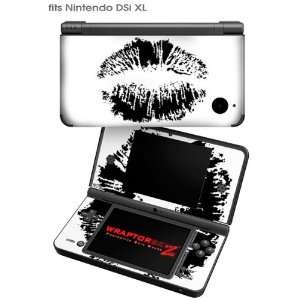  Nintendo DSi XL Skin   Big Kiss Black on White by 
