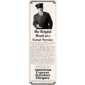  1926 Ad American Express Travelers Cheques Checks Tourism 