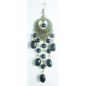  Beautiful Black Beads Immitation Earrings Jewelry