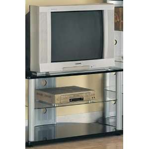  Silver and Black Home Entertainment TV Stand 7535 by 