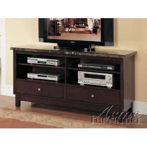  Black Marble Top Entertainment Console Set Item # A07093 