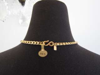 BNWOT KENNETH JAY LANE GOLD CHAIN NECKLACE WITH CROSS W/RUBY PENDANT 