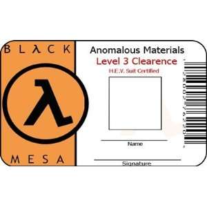  Black Mesa Anomalous Materials Cosplay ID Card Office 