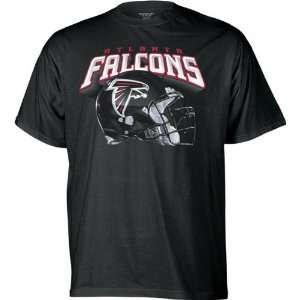  Atlanta Falcons Black The Big Helmet T Shirt: Sports 