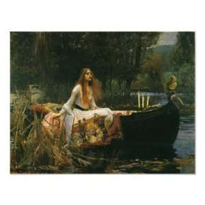  The Lady of Shalott (On Boat) by JW Waterhouse Posters 
