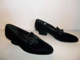 BERNE MEV New York Black Velvet Kitten Heels Shoes Size US 7.5 Made in 