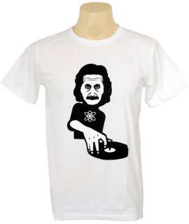 Funny DJ Einstein Nucleus Indie Guys T shirt Stencil L  