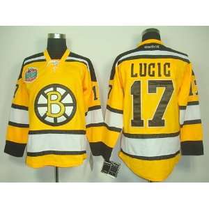  Milan Lucic #17 NHL Boston Bruins Yellow Hockey Jersey 