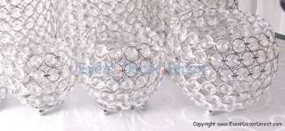 Crystal Candle Globe   3 Piece Set! (Sm, Med, Lg) Wedding, Event Party 