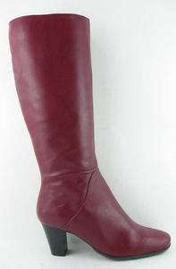 BLOOMINGDALES KRISTINA Bordeaux REd Womens Shoes Heel Tall Boots 6.5 