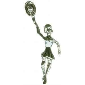  .925 Sterling Silver Female Tennis Player Charm by 