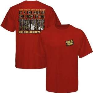 Southern Cal Trojan Tee Shirt : USC Trojans Cardinal Fight In The 