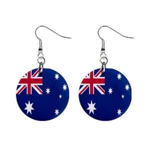 Australia Flag Button Earrings