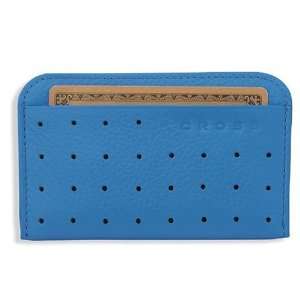  Cross Blue Leather Slim Card Case: Office Products