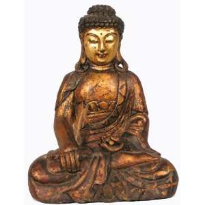    Tibetan Wood Statue Seated Shakyamuni Buddha: Everything Else