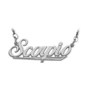   Scorpio Script Zodiac Pendant Oct 24   Nov 22 with 18 chain Jewelry