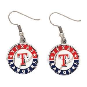  MLB Texas Rangers Logo Earrings **: Sports & Outdoors