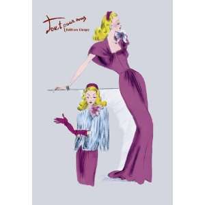  Evening Gown with Fur Cape 20x30 poster: Home & Kitchen