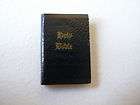 DOLLHOUSE MINIATURE BIBLE FOR DOLL BLACK WITH GOLD EDGE NON OPENING