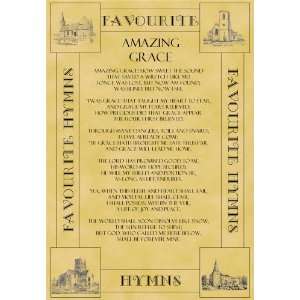   A4 Size Parchment Poster Favorite Hymns Amazing Grace