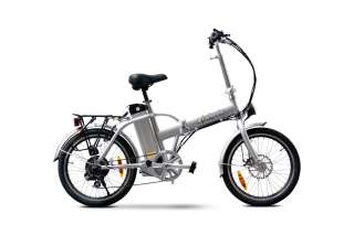   EW 450 LI Electric Folding Commuter Bike Bicycle   Silver  