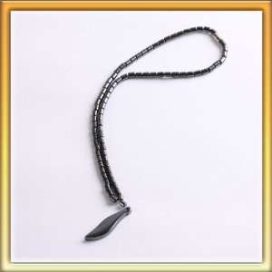   Black Magnets Necklace Cross Crux Shape Pendant Healthy P0985: Beauty