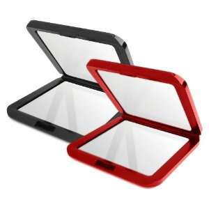  Compact Hand Mirror   1x/3x   Red & Black Beauty