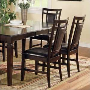   Furniture DE400S Deluca Side Chair in Multi Step Merlot (Set of 2