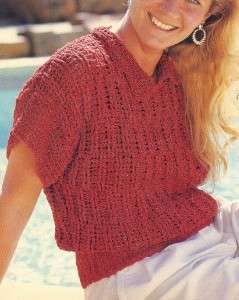 71C CROCHET PATTERN FOR: Lady Teen Sporty Sweater Top  