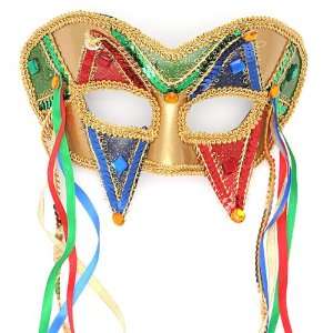  Multi Colored Mardi Gras Mask 