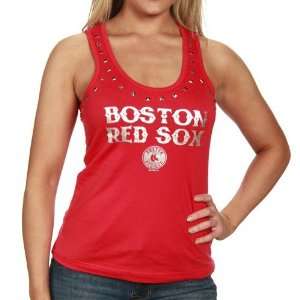  Boston Red Sox Womens Team Rebel Studded Tank: Sports 