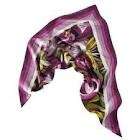 MISSONI FOR TARGET Womens Silk Scarf Creeping Floral, Purple Floral 