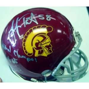  Lofa Tatupu Autographed/Hand Signed USC Mini Helmet MCS 