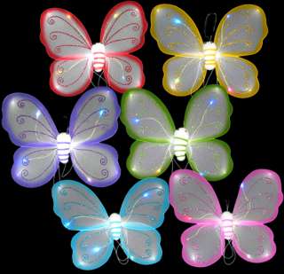 This listing is for 12pairs BLINKING Pixie Butterfly Fairy Wings.