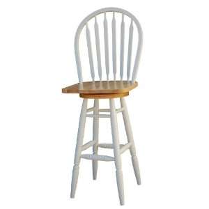  Arrowback Stool (White/Natural) (29h)