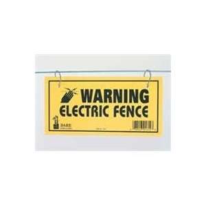  6 PACK ELECTRIC FENCE WARNING SIGN, Color YELLOW; Size 3 