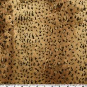 60 Wide Faux Fur Fabric HiLo Cheetah Golden By The Yard 