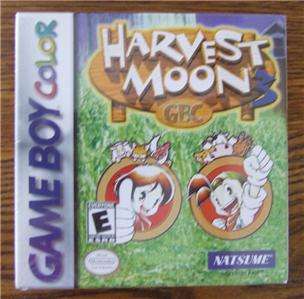HARVEST MOON 3 GAMEBOY COLOR GBA SP FACTORY SEALED NEW 4988110020667 