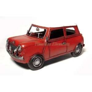 Red mini cooper monte carlo sports car model display 